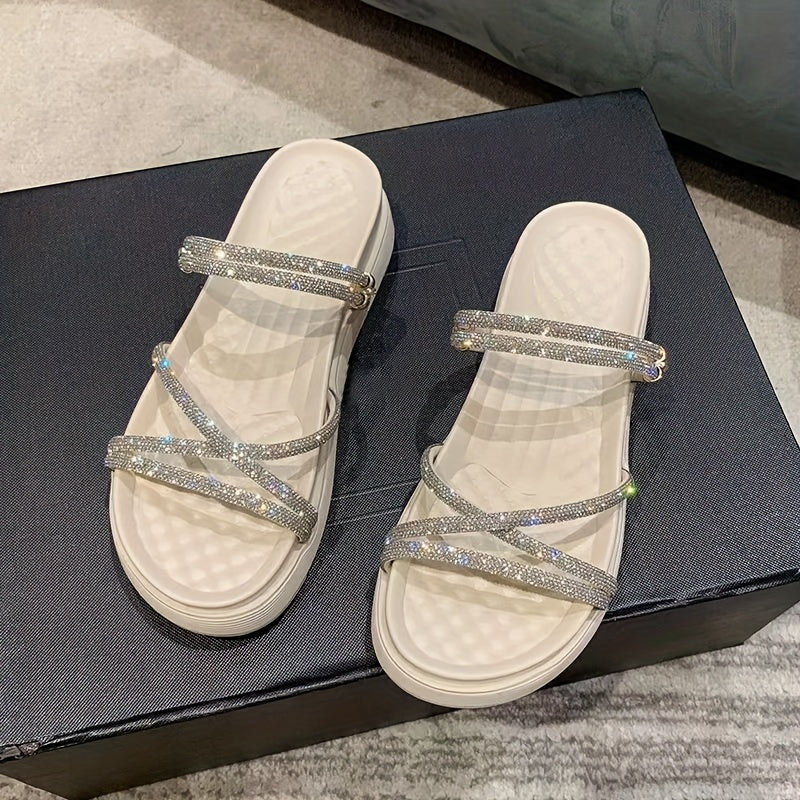 Sandália Plataforma Beige Comfort