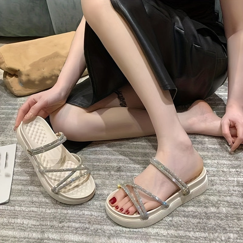 Sandália Plataforma Beige Comfort