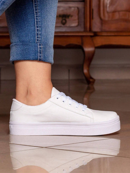 Tênis Feminino Casual Full White Elegance